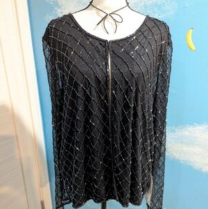 Elegant Black Mesh Blazer Macy's